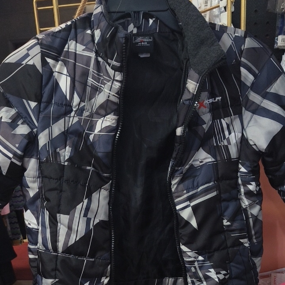 ZeroXposur Men's Black and White Puffer Jacket
